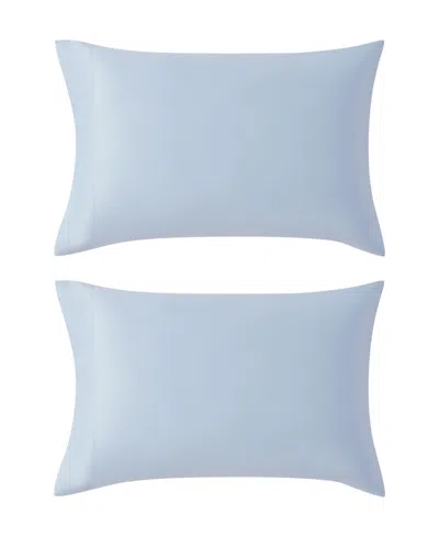 Laura Ashley Solid Satin Bliss Pillowcase Pair, King In Blue