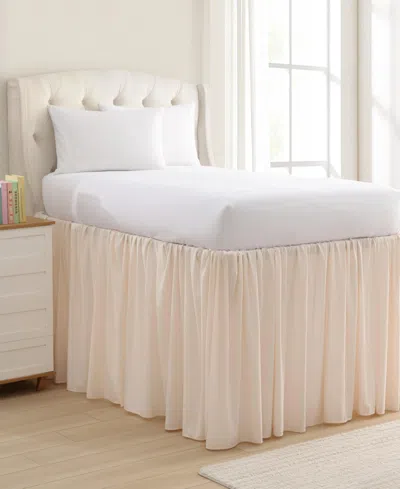 Laura Ashley Washed Bedskirt In Pink