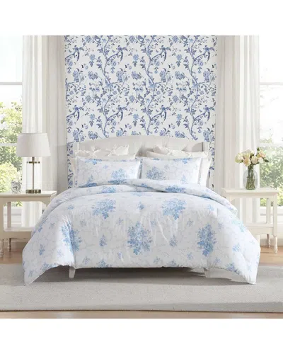 Laura Ashley Sophia 100% Cotton Duvet Set In White