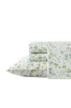 Laura Ashley Spring Bloom Cotton Sheet Set In Periwinkle