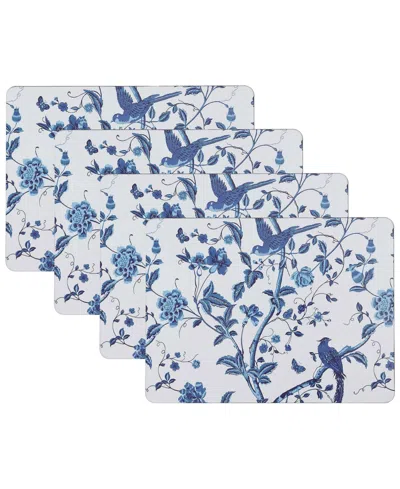 Laura Ashley Summer Palace Cork Placemats Set Of 4, 16" X 12"