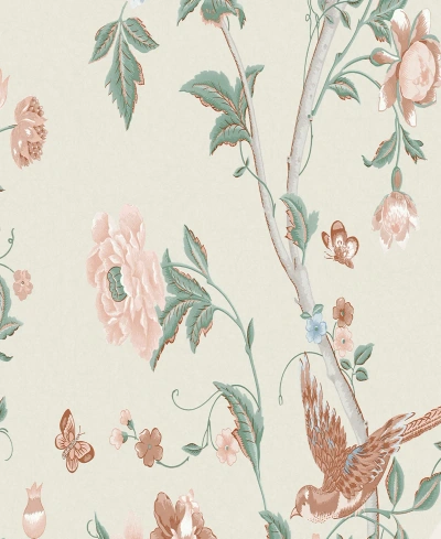 Laura Ashley Summer Palace Removable Wallpaper In Sage And Apricot