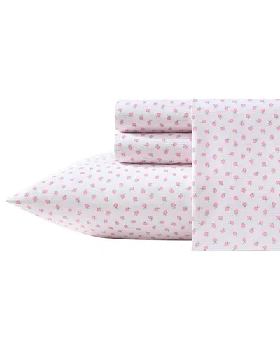 Laura Ashley Sweet Lady Bugs Ultra Soft Sheet Set In Pink