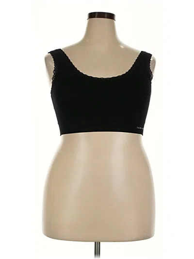Pre-owned Laura Ashley Tank Top Black Sweetheart Neckline Tops