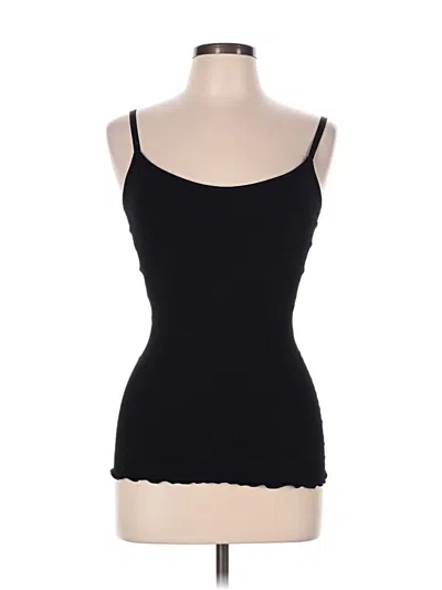 Pre-owned Laura Ashley Tank Top Black Sweetheart Neckline Tops