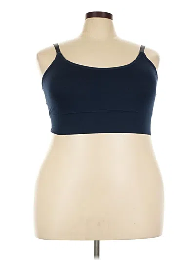 Pre-owned Laura Ashley Tank Top Blue Solid Pattern Strapless Neckline Tops