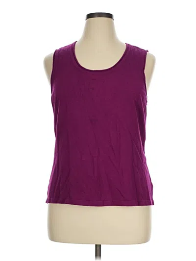 Pre-owned Laura Ashley Tank Top Purple Halter Neckline Tops