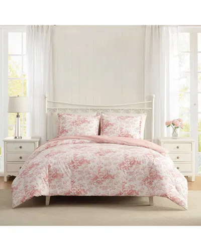 Laura Ashley Toile Delight 100% Cotton Comforter Set In Multi