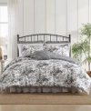 Laura Ashley Toile Delight Cotton Comforter Bonus Set In Multi