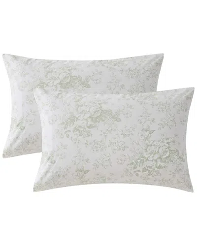 Laura Ashley Toile Delight Cotton Pillowcase Set In Neutral