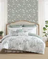 Laura Ashley Toile Delight Reversible 7-pc. Comforter Set, Full/queen In Mist Green