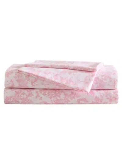 Laura Ashley Toile Unicorn Microfiber 4 Piece Sheet Sets In Multi