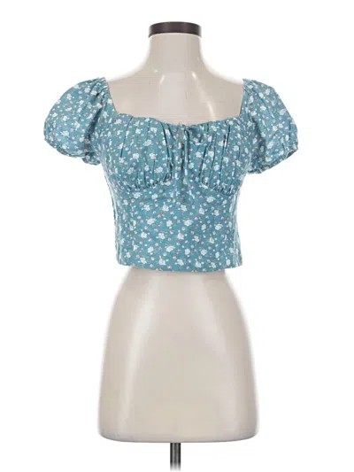 Pre-owned Laura Ashley Tube Top Blue Sweetheart Neckline Tops