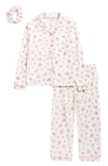 Laura Ashley Velour Two-piece Pajamas & Scrunchie Set In Pink