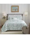 Laura Ashley Venetia Of Cotton Reversible Quilt Set