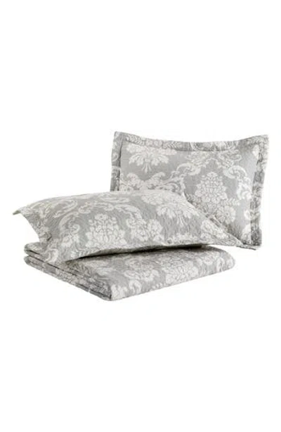 Laura Ashley Venetia Twin Quilt & Sham Set In Grey
