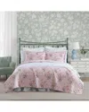 LAURA ASHLEY LAURA ASHLEY VERONIC BOUQUET REVERSIBLE QUILT SET