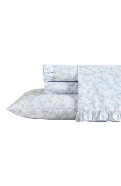 Laura Ashley Victoria Set Of 2 Floral Cotton Percale Pillowcases In White