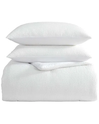 Laura Ashley Waffle Bella Comforter Set In White
