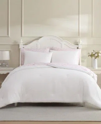 Laura Ashley Waffle Solid Comforter Sets In White