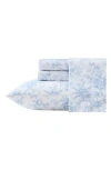 Laura Ashley Walled Garden 200 Thread Count Cotton Percale Sheet Set In Blue