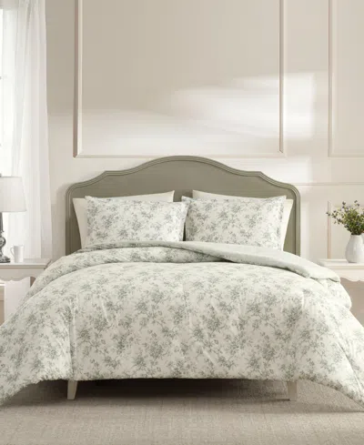 Laura Ashley Walled Garden 3-pc. Comforter Set, King In Green