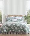 Laura Ashley Wisley Floral Reversible 5-pc. Comforter Set, Twin In Sage Green