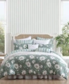 Laura Ashley Wisley Floral Reversible Comforter Sets In Sage Green