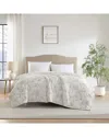 Laura Ashley Wistful Blooms Printed Plush Heating Blanket In Neutral