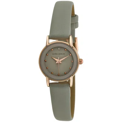 Pre-owned Laura Ashley Women's 24mm Case Vegan Leather Strap Watch (la3002) In Rose Gold