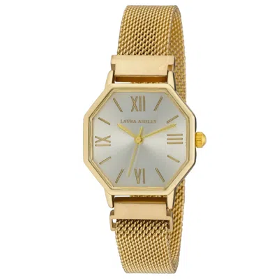 Pre-owned Laura Ashley Women's 25mm Hexagonal Case Magnet Closure Watch (la2055) In Gold