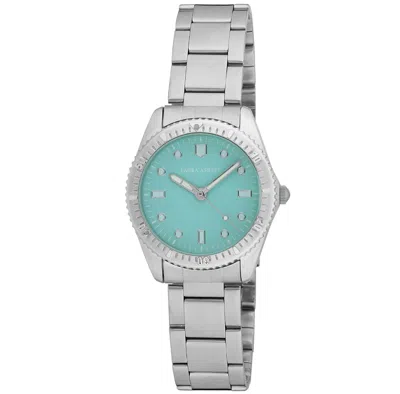 Pre-owned Laura Ashley Women's 32mm Diver Bracelet Colored Dial Watch (la2070) In Silver