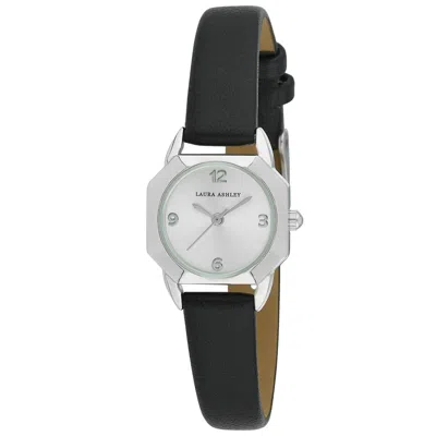 Pre-owned Laura Ashley Women's Hexagonal 24mm Vegan Leather Strap Watch In Silver