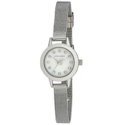 Pre-owned Laura Ashley Women's Mini 22mm Mesh Silver Bracelet Watch