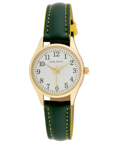Laura Ashley Women's Quartz Green Faux Leather Watch 30mm