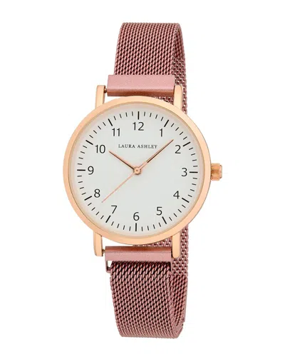 Laura Ashley Women's Quartz Pink Alloy Watch 34mm