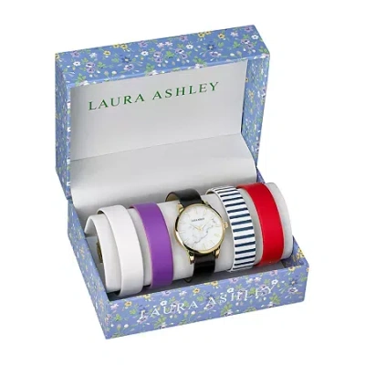 Laura Ashley Womens Silver Tone Bracelet Watch Lass1105yg In Multi