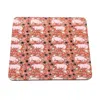 Laura B Interiors Pink The Coral Country Pig Set Of Four Placemats In Multi