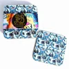 Laura B Interiors Set Of 6 The Blue Decorative Thistle Coasters In Blue