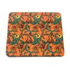 Laura B Interiors The Orange Decorative Thistle Set Of Four Placemats In Multi