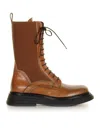 Laura Bellariva Laura Bella Elastic Leather Ankle Boot In Beige