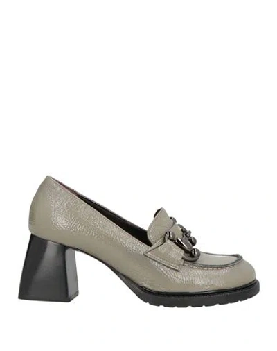 Laura Bellariva Woman Loafers Khaki Size 8 Leather In Sand