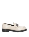 Laura Bellariva Woman Loafers Light Grey Size 6.5 Leather In Gray