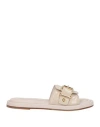 Laura Bellariva Woman Sandals Beige Size 11 Leather