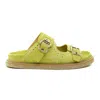 Laura Bellariva Women Porox Dust Studs Sandals In Lime In Green