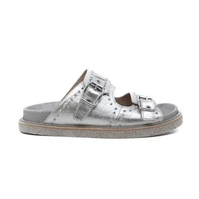 Laura Bellariva Women Porox Dust Studs Sandals In Silver