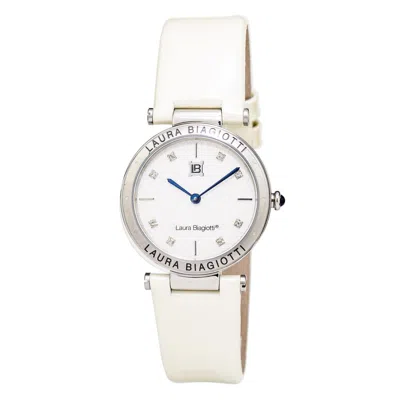 Laura Biagiotti Beige Leather Dress Watch