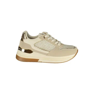 Laura Biagiotti Beige Polyester Athletic Sneakers In Neutral