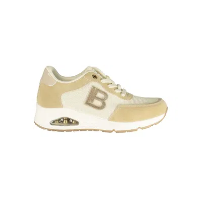Laura Biagiotti Beige Polyester Athletic Sneakers In Nude