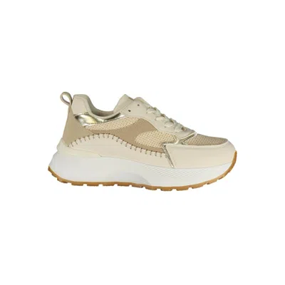Laura Biagiotti Beige Polyester Athletic Sneakers In Multi